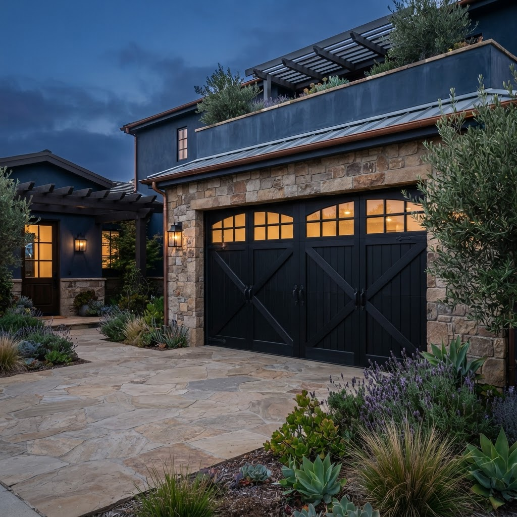 The Marina House garage door project